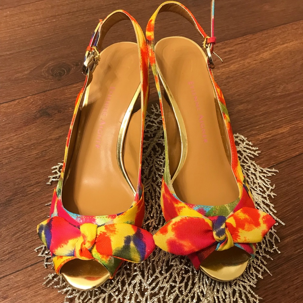 Multicolor Etienne Aigner heels size 6